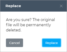 Replacing a content item in the FWI Cloud library